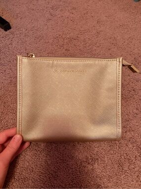 Kendra Scott Metallic Gold Cosmetic Pouch